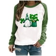 thumbnail image 1 of QIPOPIQ T-Shirts à Manches Longues à Col Rond pour Femmes T-Shirts de la Saint-Patrick T-Shirt Imprimé Trèfle de la Saint-Patrick T-Shirt Vert Porte-Bonheur T-Shirts de la Saint-Patrick Hauts T-Shirts à Col Rond Offres de Chemises de Fête, 1 of 5