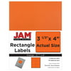 "JAM Paper Shipping Address Labels, Large, 3 1/3"" x 4"", Orange, 120/pack"