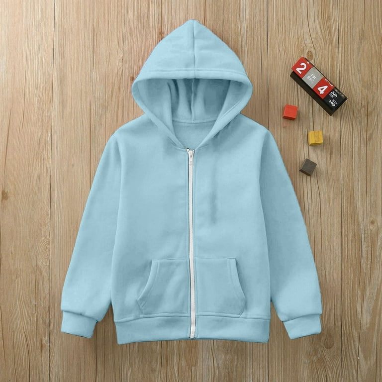 TSADFHJI Boys Hoodies Size 8 10 Basketball Youth Hoodies for Boys 14 16 Fall Sweatshirt Color Solid Zip Jackets Long Hoodie Top Sleeve Up Girls Kids Boys Coat Jacket 9 10 Years Walmart