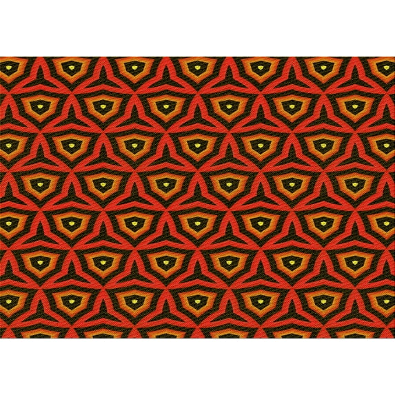 Ahgly Company Indoor Rectangle Patterned Cranberry Red Area Rugs, 4' x 6'
