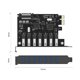 thumbnail image 5 of Tarjeta adaptadora vertical ORICO USB 7 puertos PCI-E tarjeta de expansión placa base 15 pines SATA conector de alimentación FLhrweasw El nuevo, 5 of 7