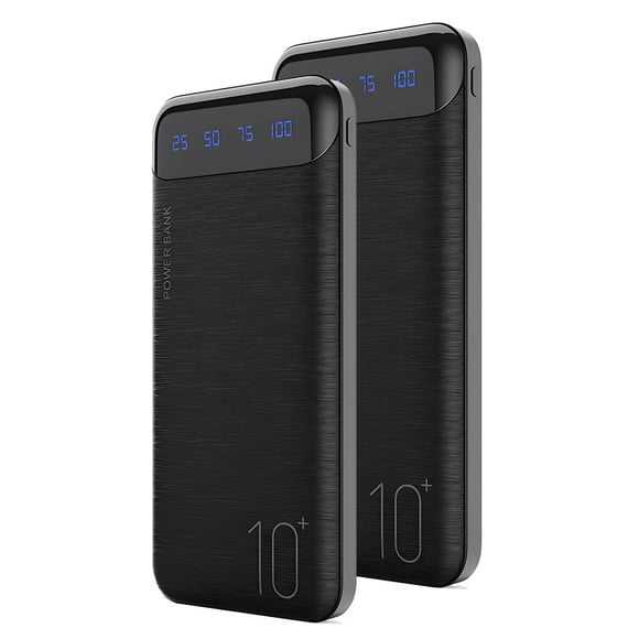 Batería externa portátil YOBON, paquete de 2 unidades, 10000 mAh, USB C, entrada/salida