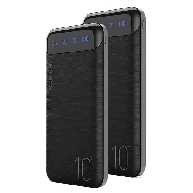 Batería externa portátil YOBON, paquete de 2 unidades, 10000 mAh, USB C, entrada/salida