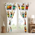 thumbnail image 4 of Erosebridal Zoo Animals Curtains & Drapes Cartoon Train Curtains, Cute Steam Engine Blackout Curtains Giraffe Lion Elephant Living Room Curtains, Number One to Twenty Window Curtains, 4 of 6