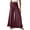 Wine #010, variant on Wide Leg Pants Woman Summer Elastic High Waisted Palazzo Pants Flowy Drawstring Ruffle Hem Trousers with Pockets, M