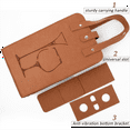 thumbnail image 2 of Portable Double Layer Felt Bottle Tote Bag, Insulated Wine Cooler Bag, Travel Wine Bag for Wine Lovers, 2 of 5