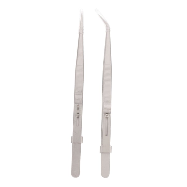 EeaseMX 2 pinzas ajustables multiusos de acero inoxidable para joyería (plateadas)