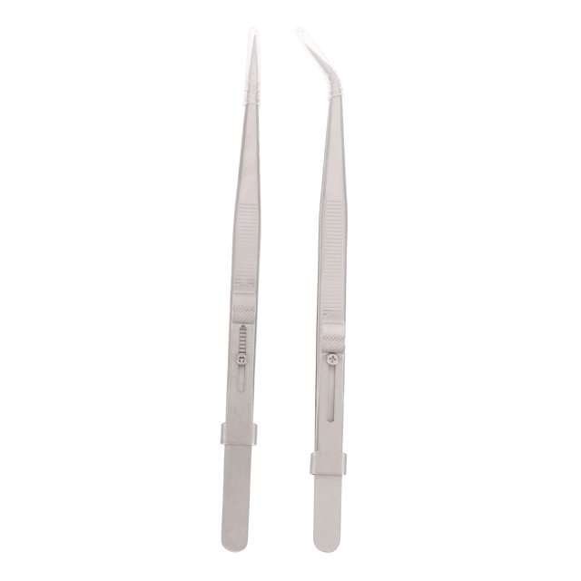 2 pinzas ajustables multiusos de acero inoxidable para joyería (plateadas)