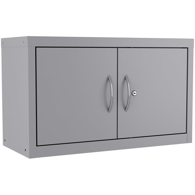 Space Solutions Huxley Wall Mount Upper Metal Cabinet 18x30x13 Platinum/Silver
