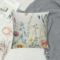 thumbnail image 2 of Nawypu Sage Green Spring Floral Pillow Covers Watercolor Leaf Flower Butterfly Dragonfly Print Decorative Throw Pillow Cases Outdoor Summer Farmhouse Decor for Sofa Couch Bed, 2 of 5