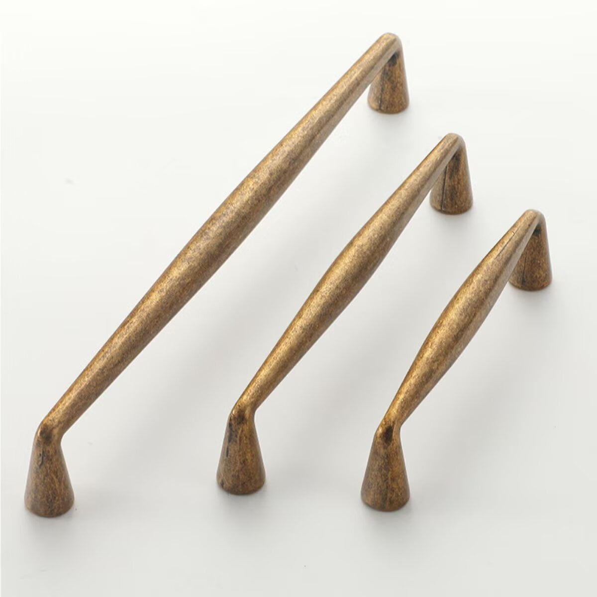 HDJNal 6 Pack Antique Brass Kitchen Drawer Pulls Retro Cabinet Hardware - 7.56''(192mm) c-c Vintage Bronze Dresser Handles for Bar Cupboard Closet Wardrobe