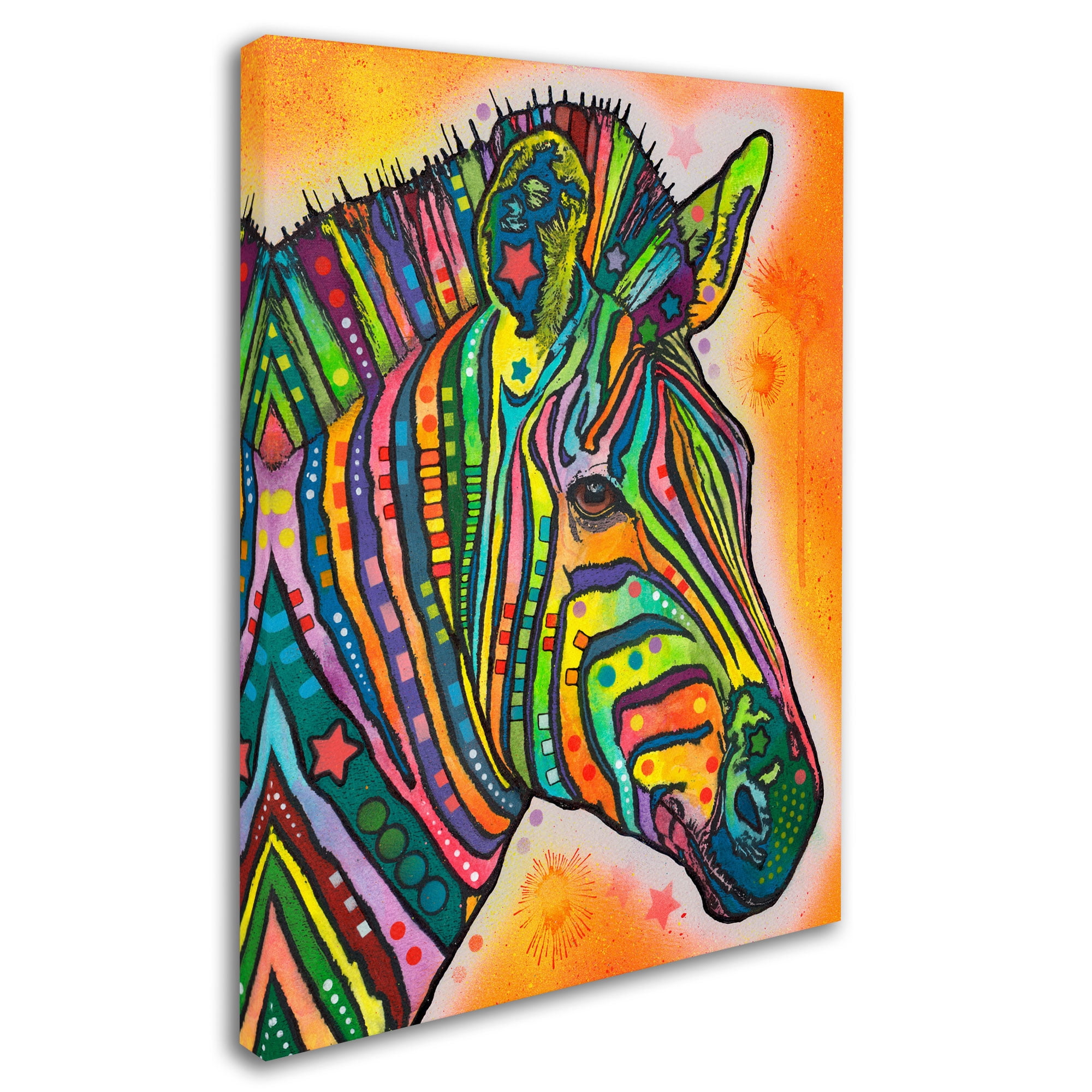 Trademark Fine Art "Zebra" Canvas Art by Dean Russo