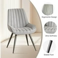 thumbnail image 4 of Hawsaiy Modern Upholstered Dining Chairs Set of 2, Comfy Kitchen Side Chairs with Thick Cushions & Metal Legs, Gray, 4 of 8