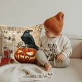 thumbnail image 3 of Nkmbld Halloween Decor Throw Pillow Covers, Vintage Linen Pillow Case Halloween Decor for Home Couch Bed Indoor Outdoor, Yellow, 3 of 8