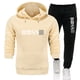 thumbnail image 1 of Conjunto de 2 piezas de chándal con capucha y pantalones con cordón, sudaderas deportivas para hombre y mujer, ropa deportiva para correr, marca Otoño Invierno, 1 of 4