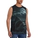 thumbnail image 2 of Fotbe Moonlit Night Sky Shark Men's Camiseta sin Mangas Estampada para Hombres, Playera Casual para Gimnasio, Entrenamiento, Playa-XX-Large, 2 of 7