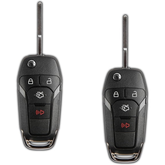 2X Key Fob Replacement for 2013 2014 2015 2016 Ford Fusion Remote, 4-Button N5F-A08TAA, Locksmith Required