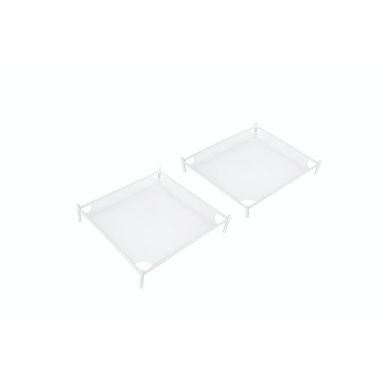 StorageManiac 2 Pack Stackable Mesh Sweater Drying Rack White