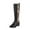 Black, variant on Fesfesfes Tall Black Boots For Women Mid Heel Pointed Shoes Zippered Shoes Winter Snake Pattern US:10.5(45)