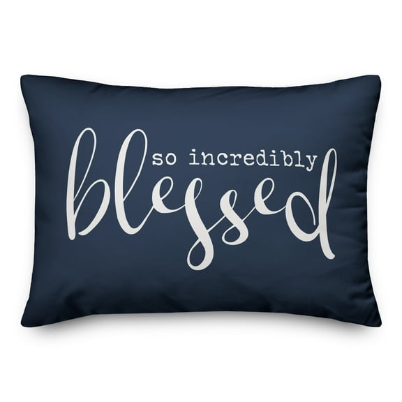 Creative Products So Incredibly Blessed Navy 14x20 Indoor / Outdoor Pillow