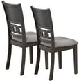 thumbnail image 5 of Set of 2 Dining Chairs, Modern Solid Wood Accent Chairs with Upholstered Seat and Backrest, Farmhouse Desk Chair for Dinner Room ,Living Room, Restaurant, Grey, 5 of 7