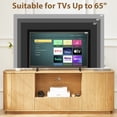 thumbnail image 4 of UZUGUL Fluted TV Stand Wood Color Wood Entertainment Center with Storage Drawers & Cable Management for Living Room, 4 of 7