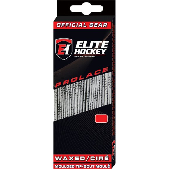 Elite Hockey Prolace - Cordones Encerados Para Patines De Hockey (Gris Plateado, 72 Pulgadas)