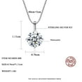 thumbnail image 4 of 1 Ct. Brilliant Round Cut MariaKinz Solitaire, GRA Certified Moissanite Lab Grown Diamond Necklace in 925 Sterling Silver, 4 of 5