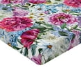 thumbnail image 2 of Ambesonne Floral Fitted Sheet, Watercolor Look Bouquet Art, Full Size, Multicolor, 2 of 3