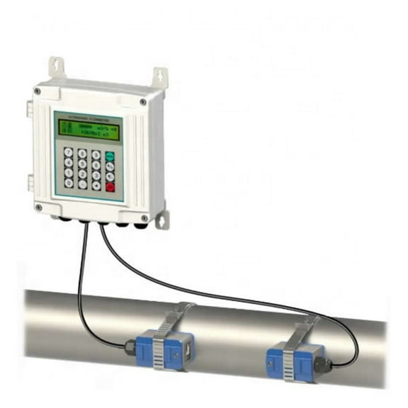 Ultrasonic Flowmeter With LCD Digital Display Wall-mounted Digital Flow Meter TUF-2000SW TM-1 Transducer DN50-700mm ,Easy to Use