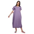 thumbnail image 2 of Moomaya Lace Neckline Cotton Sleepwear For Ladies Womens Round Neck Nightdress, 2 of 6