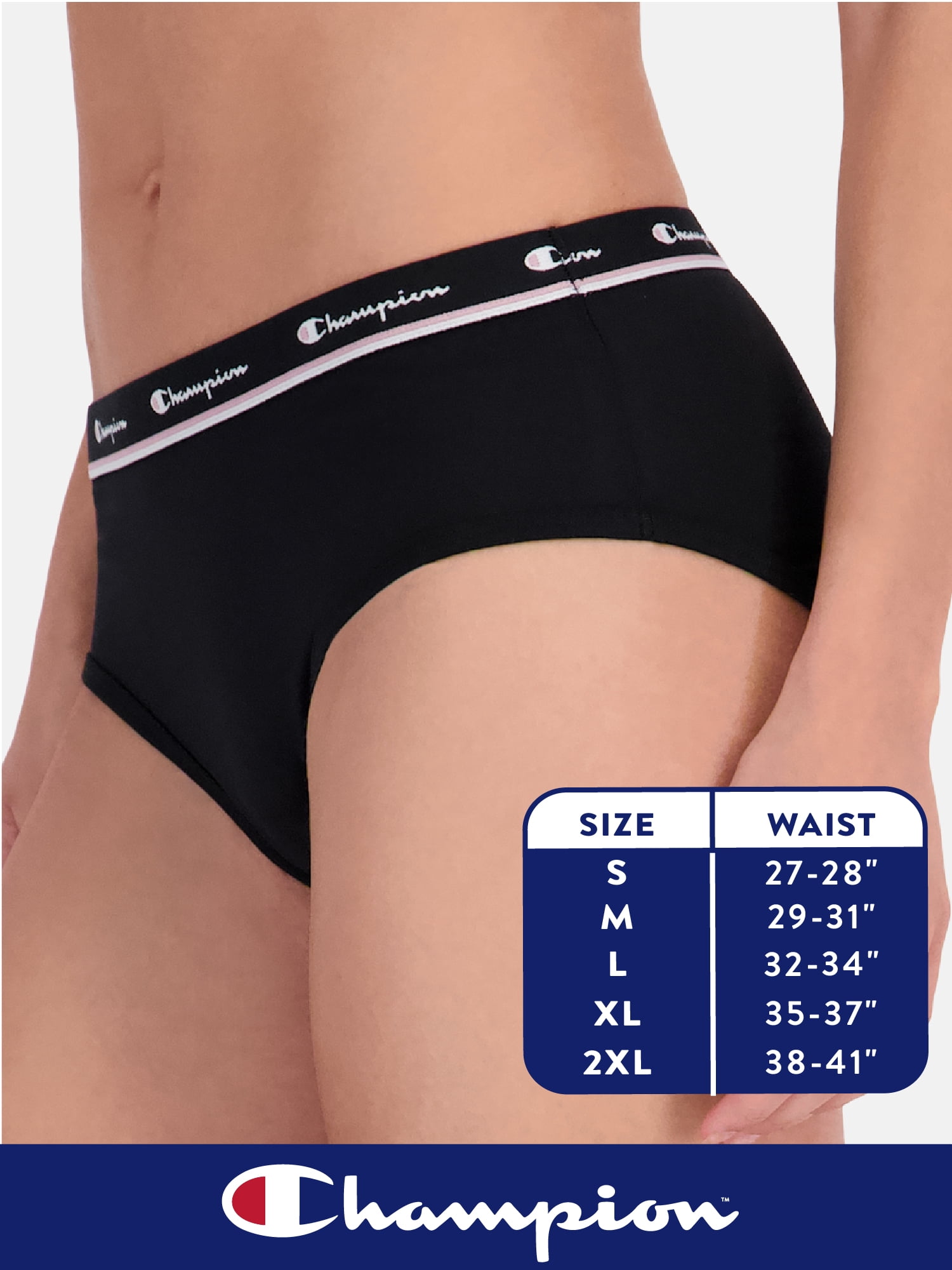 Champion Women's Hipster Pack Underwear, 3 pack, Sizes S - XXL