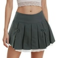 thumbnail image 2 of HZLPFO Skirts Women Tennis Skirt Golf Skorts Athletic High Waisted with Pockets Inner Shorts Sport Workout Pleated Pickleball Grey,M, 2 of 7