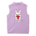 thumbnail image 6 of Tisuna Vest Jacket For Boys Girls Toddler Cartoon Print Sleeveless Stand Collar Coat Comfortable Leisure Autumn Winter Kids Waistcoat Purple Size 2-3 Years, 6 of 6