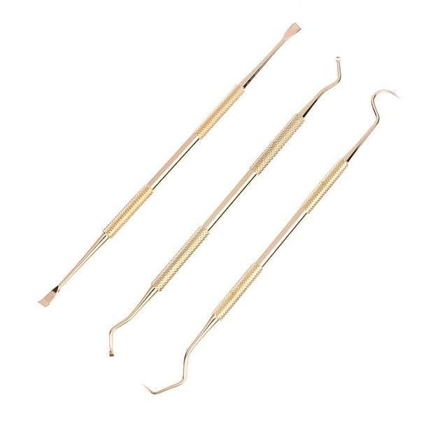 4/3 unids/set de Herramientas de limpieza de dientes de acero inoxidable, raspador de sarro de dentista, removedor de placa, Kit de instrumentos de higiene Dental Gao Jinjia LED
