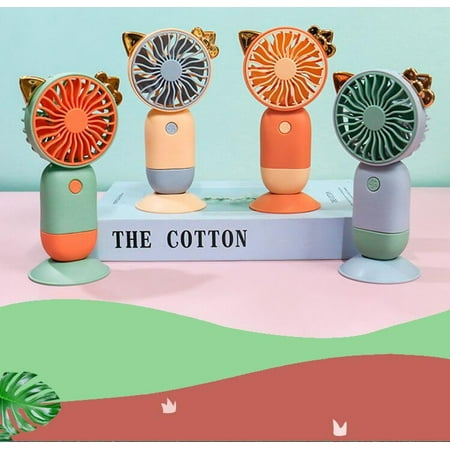 

Summer New Cute Cartoon Portable Desktop Wind Power Usb Charging Mini Fan/outdoor fan