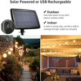 thumbnail image 3 of 1pcs luces de hadas solares para exteriores, G40 luces de hadas para exteriores 25 bombillas LED 2700k luces de hadas impermeables para jardín, patio, patio, decoración de fiestas [energía, 11 Feliz Sencillez, 3 of 3