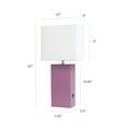 thumbnail image 3 of Elegant Designs Modern Leather Table Lamp with USB and White Fabric Shade, 3 of 7
