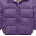 thumbnail image 5 of yocbz Baby Winter Coat with Hooded Toddler Boys Girls Puffer Jackets Toddler Coats & Jackets Purple,7-8 Years, 5 of 8