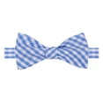 thumbnail image 2 of Jacob Alexander Men's Gingham Checkered Pattern Self-Tie Bow Tie - Light Blue, 2 of 5