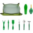 thumbnail image 1 of Mini herramientas de jardinería de 9 piezas, tapete para macetas, herramientas de jardinería de plantas suculentas, para aficionados al jardín DIY, plantar flores bonsái, 1 of 5
