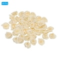 thumbnail image 3 of Uxcell Mini Satin Ribbon Roses Tiny Fabric Flowers Embellishments Rosettes Applique Beige 50 Pcs, 3 of 5