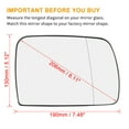 thumbnail image 3 of Coche Derecho Lateral Retrovisor Espejo Vidrio Calentado con Apoyo Placa Negro, 3 of 7