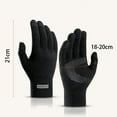 2PCS Winter Knitting Men's Hook Pattern Warm Plush Riding Wool Gloves