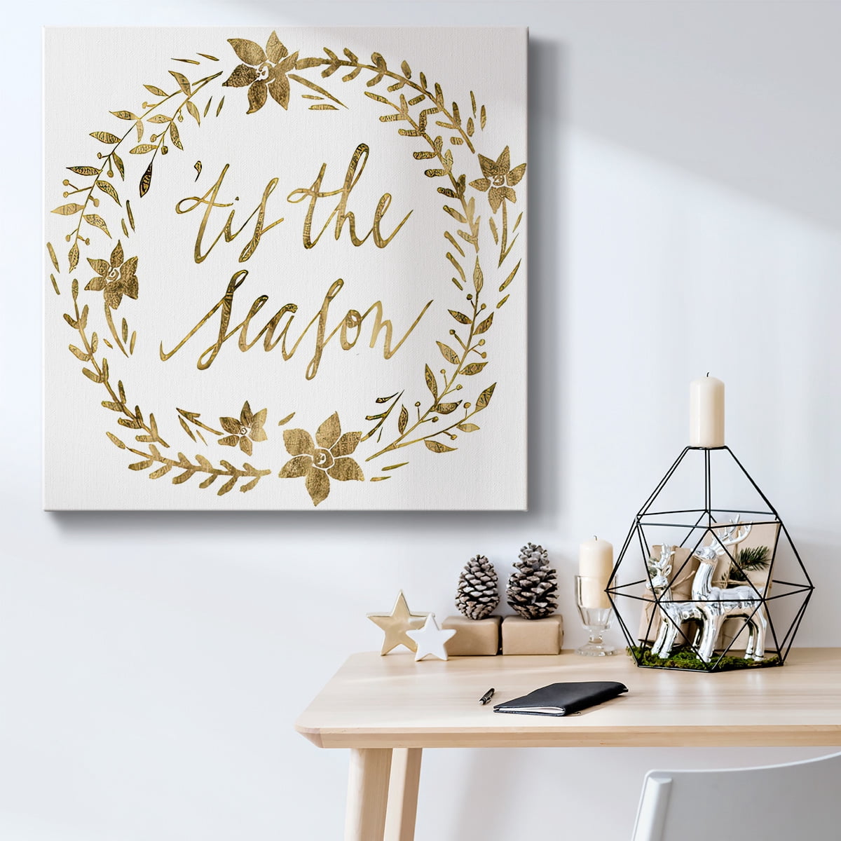 Golden Christmas I- Gallery Wrapped Canvas