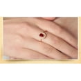 thumbnail image 4 of Double Halo 1 Carat Ruby and Diamond Engagement Ring in Yellow Gold, 4 of 4
