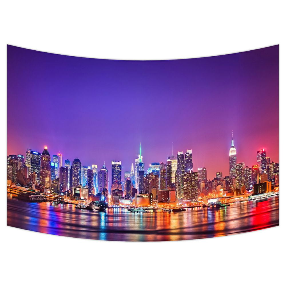 ZKGK New York City Skyline Tapestry Wall Hanging Wall Decor Art for Living Room Bedroom Dorm
