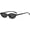 Black/Black, variant on Trendy Oval Eye Sunglasses for Women,Retro Oval Sun Glasses,Y2k Trendy Narrow Sunnies