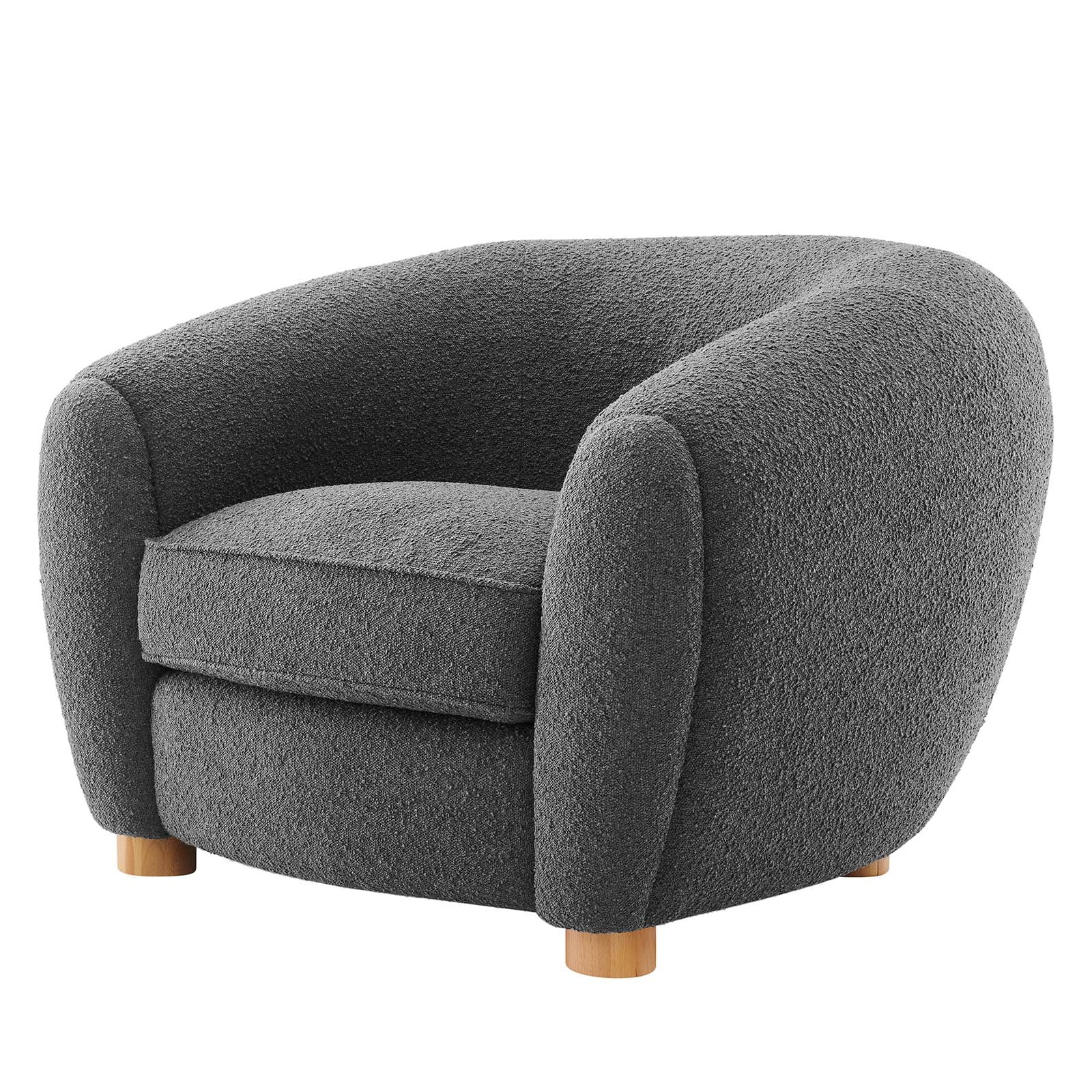 Armchair Accent Chair, Grey Gray, Fabric, Modern Contemporary French