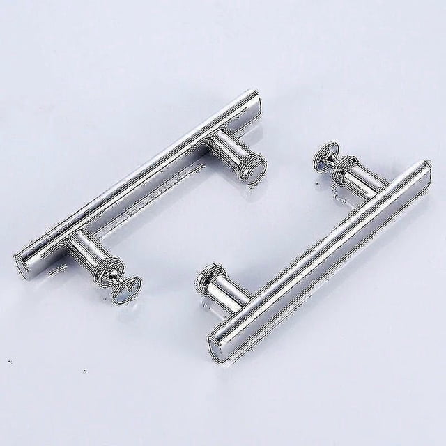 2 manijas de acero inoxidable para puerta de ducha, 145 mm, centro de orificio a orificio, repuesto para puerta de vidrio de baño s202412246196